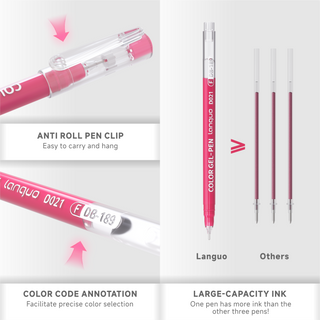 Languo x Qimiart 252 Stück/234 Farben Gelstift Set zum Ausmalen, Kunst- & Schulbedarf
