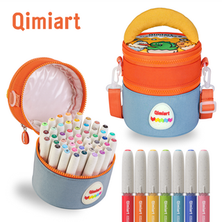 Languo x Qimiart 48 Colors Washable Acrylic Markers for Kids
