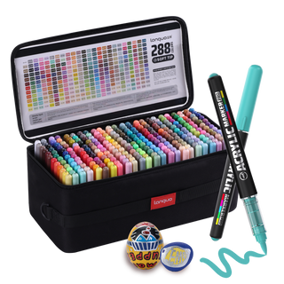 Languo Acrylic Paint Markers Pro, Direct-ink - 288 Colors Set