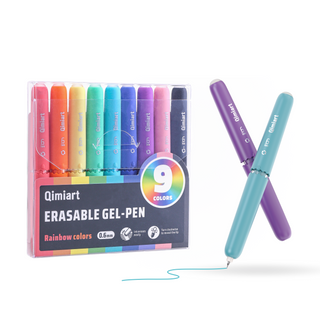 Stylos gel effaçables Languo x Qimiart 9 couleurs – Couleurs arc-en-ciel