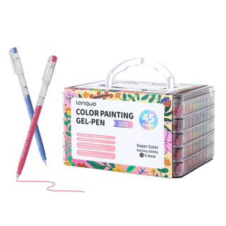 Languo 45 Colors Acrylic Gel Pen Set for Coloring, Art & School Supplies