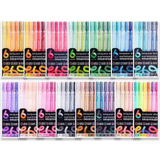 Languo 6 Colors PLUS Acrylic Gel Pens for Coloring