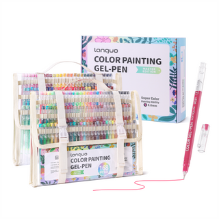 Languo 168Pcs/162 Colors Acrylic Gel Pen Set for Coloring, Art & School Supplies