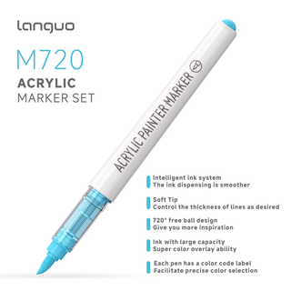 Languo 9 Colors Acrylic Paint Markers, Direct-ink System