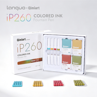 Languo x Qimiart 4 Colors Fountain Pens with Ink Cartridges - Chinese Colors