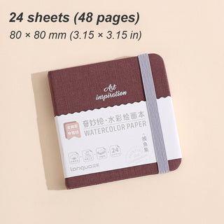 Languo 24 Sheets, Hardcover Watercolor Coloring Book