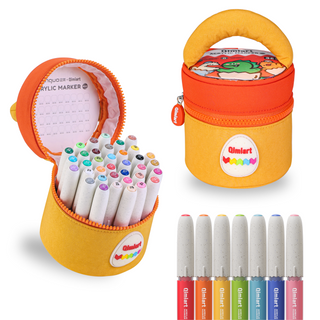 Languo x Qimiart 36 Colors Washable Acrylic Markers for Kids