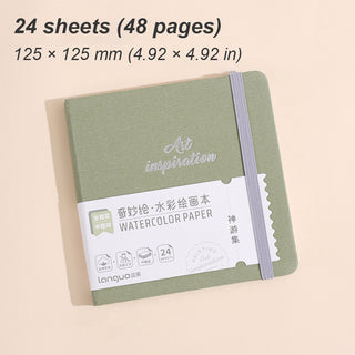 Languo 24 Sheets, Hardcover Watercolor Coloring Book
