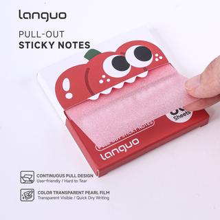 Languo Blocs de notes adhésives transparents à paillettes - Série Légumes (6 pièces)