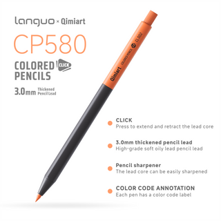 Languo x Qimiart Retractable Colored Pencils with Sharpener – 96 Colors Set