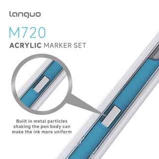Languo 9 Colors Acrylic Paint Markers, Direct-ink System