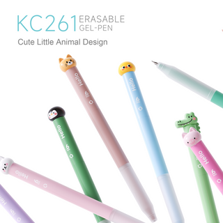 Languo 10 Colors Erasable Gel Pens, 0.6mm Fine Tip – Cute Little Animals Series