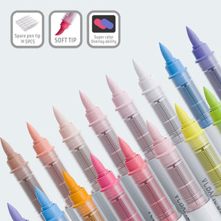 96 Colors Acrylic Paint Markers, Soft Brush Tip Marker Pens Set with Marker Bag