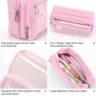 Trousse Languo 2 en 1 grande capacité avec fermeture éclair résistante