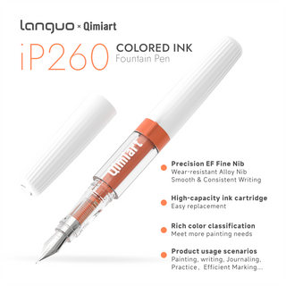 Languo x Qimiart 4 Colors Fountain Pens with Ink Cartridges - Morandi Colors