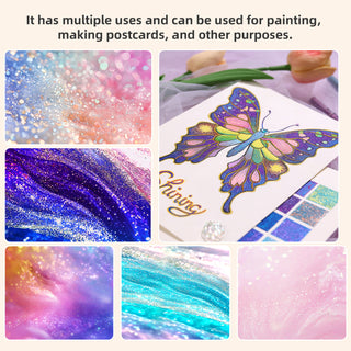 Glitter Gel Pens for Coloring, 16 Colors Double Shining Glitter Gel Pens Colored Set