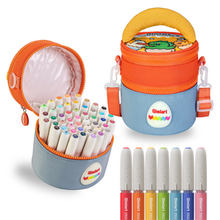 Languo x Qimiart 48 Colors Washable Acrylic Markers for Kids