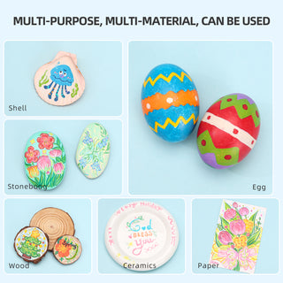 PLUS Bolígrafos de gel acrílico para colorear, set de 36 colores, bolígrafos de pintura acrílica 3D 