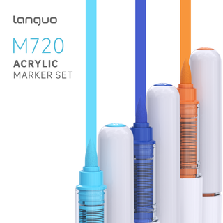 Languo 9 Colors Acrylic Paint Markers, Direct-ink System