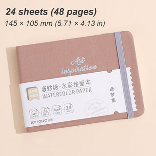 Languo 24 Sheets, Hardcover Watercolor Coloring Book