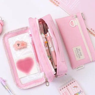 Trousse Languo 2 en 1 grande capacité avec fermeture éclair résistante