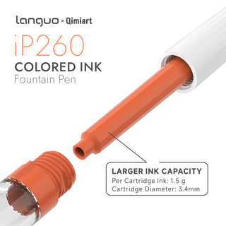 Languo x Qimiart 4 Colors Fountain Pens with Ink Cartridges - Candy Colors