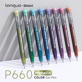 Stylos gel métalliques 48 couleurs Languo x Qimiart