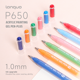 Languo PLUS Acrylic Gel Pens for Coloring, 36 Colors Set