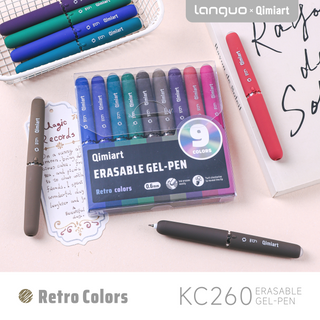 Languo x Qimiart 9 Colors Erasable Gel Pens – Retro Colors
