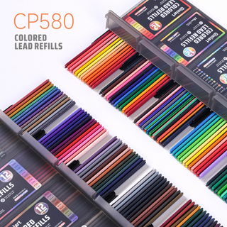 Languo x Qimiart 24 Pcs Retractable Colored Pencil Refills – 12 Colors