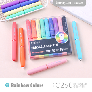 Languo x Qimiart 9 Colors Erasable Gel Pens – Rainbow Colors