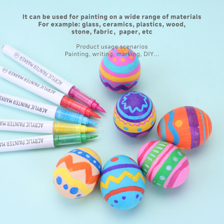 Languo 9 Colors Acrylic Paint Markers, Direct-ink System