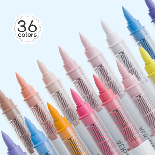 36 Colors Acrylic Paint Markers Pens Set, Soft Brush Tip Markers with Case