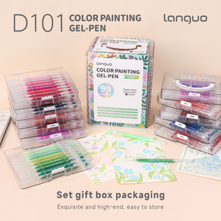 Languo 99 Colors Acrylic Gel Pen Set for Coloring, Art & School Supplies