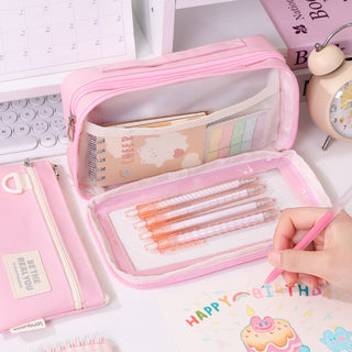 Trousse Languo 2 en 1 grande capacité avec fermeture éclair résistante