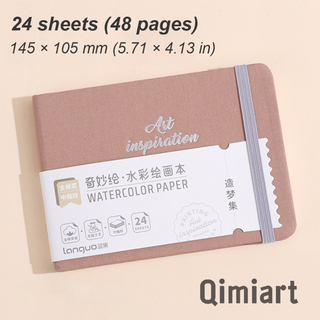 Languo x Qimiart 24 Blätter, Hardcover Aquarellmalbuch