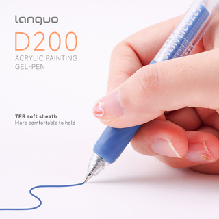 Languo 6 Colors Retractable Acrylic Gel Pens for Coloring
