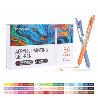 PLUS Bolígrafos de gel acrílico para colorear, set de 90 colores, bolígrafos de pintura acrílica 3D - Punta mejorada