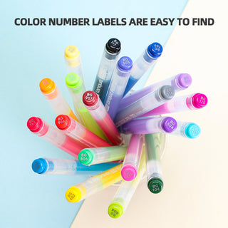 PLUS Bolígrafos de gel acrílico para colorear, set de 54 colores, bolígrafos de pintura acrílica 3D 