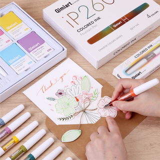 Languo x Qimiart 4 Colors Fountain Pens with Ink Cartridges - Morandi Colors