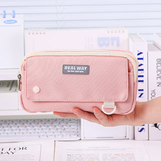 Trousse multifonctionnelle Languo, grande pochette à crayons avec fermeture éclair résistante