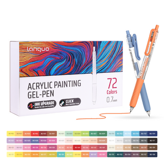 PLUS Stylos gel acryliques pour coloriage, ensemble de 90 couleurs, stylos de peinture acrylique 3D - Pointe améliorée