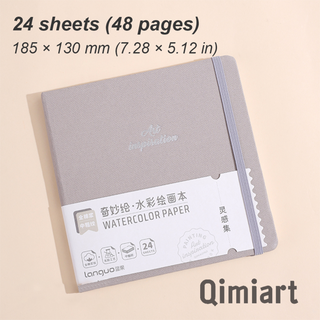 Languo x Qimiart 24 Blätter, Hardcover Aquarellmalbuch