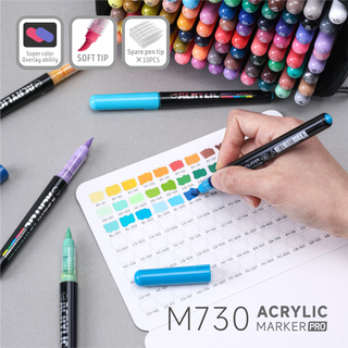 Languo Acrylic Paint Markers Pro, Direct-ink - 288 Colors Set