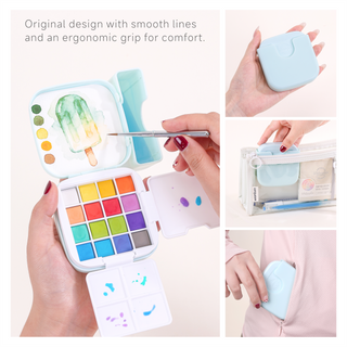 Languo 16 Colors Portable Watercolor Paint Set - Chinese Colors