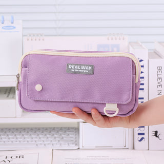 Trousse multifonctionnelle Languo, grande pochette à crayons avec fermeture éclair résistante