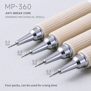 Languo 0.3mm Mechanical Pencil Set with Case, 4PCS Drafting Mechanical Pencils Kit