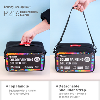 Languo x Qimiart 216 Farben Gelstifte, 144 Acrylfarben + 72 Glitzerfarben