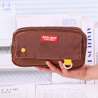 Trousse multifonctionnelle Languo, grande pochette à crayons avec fermeture éclair résistante