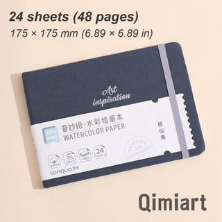 Languo x Qimiart 24 Blätter, Hardcover Aquarellmalbuch